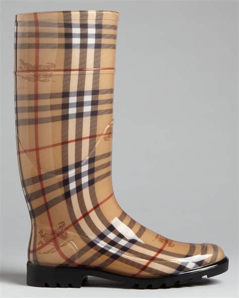 burberry roscot riding rain boots|burberry haymarket rain boots.